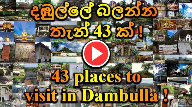 🚌 43 places to  visit in Dambulla ! | දඹුල්ලේ බලන්න  තැන් 43 ක් ! | A&E Tv
